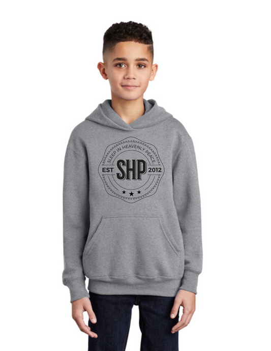 LEGACY - YOUTH Hoodie (ATHLETIC HEATHER) - “ESTABLISHED” LOGO